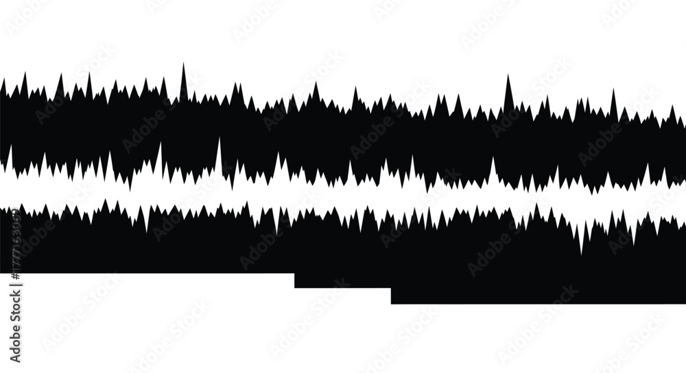 Abstract black and white jagged line pattern design background art