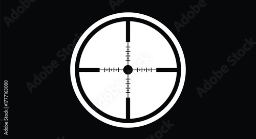 Sniper scope crosshair target aiming vector illustration design