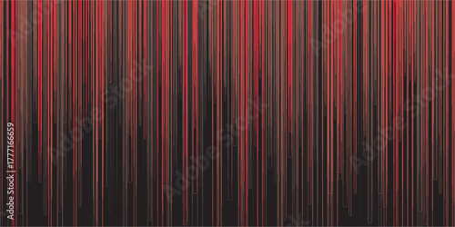 Rising stream from line on black background. Motion. Flow lines denoting danger or eruption. Background of stream of red lines