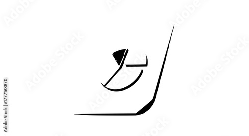 Dynamic abstract graphic representing a stylized, modern interpretation of a pie chart and analytical data flow, perfect for business presentations and financial reports