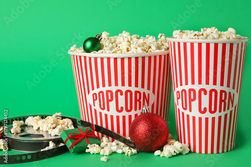 Buckets of popcorn, film re...