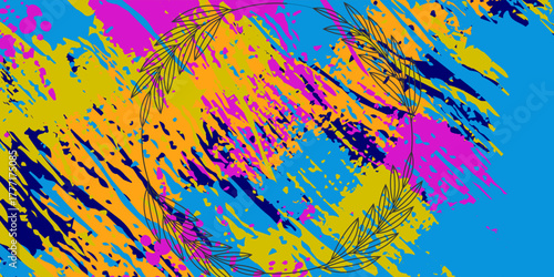 Abstract grunge art background texture with colorful paint. eps 10