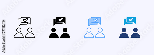 Communication Skill Icon Set Multiple Style Collection
