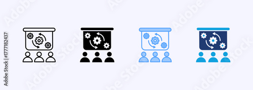 Training Icon Set Multiple Style Collection