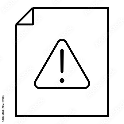 dangerous file line icon with editable stroke