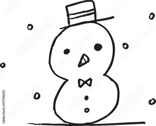 snowman illustrations for easy decorating anythings. Christmas Day Happy new year.  