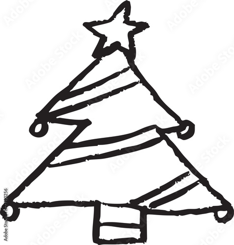 Xmas tree of Christmas season illustrations for easy decorating anythings.