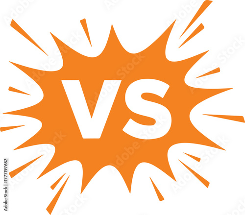 Orange versus sign for a competition or match
