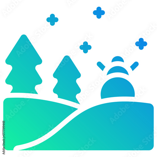 winter gradient fill icon