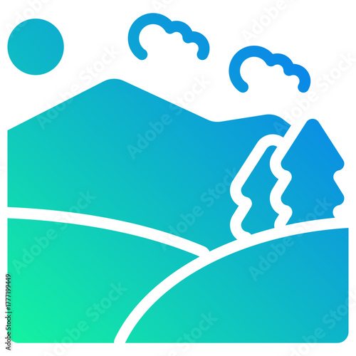 village gradient fill icon
