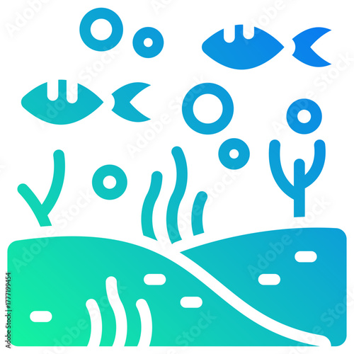 underwater gradient fill icon