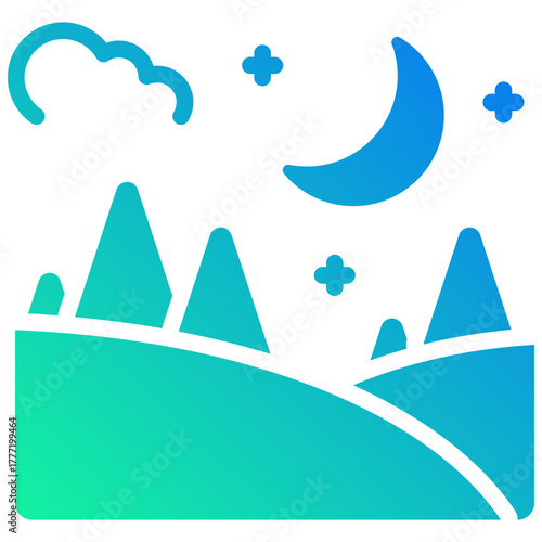 night gradient fill icon