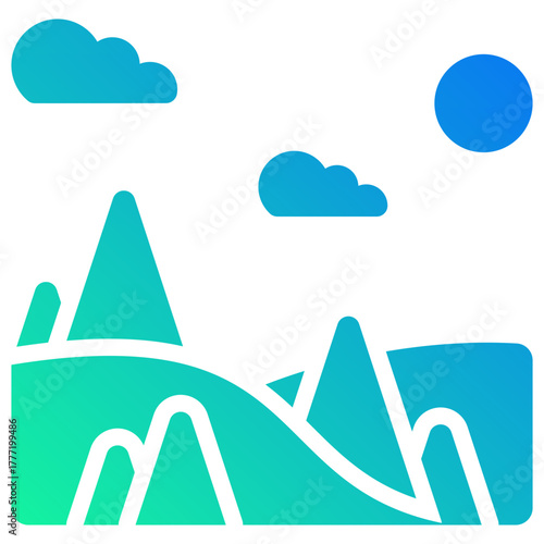 hill gradient fill icon