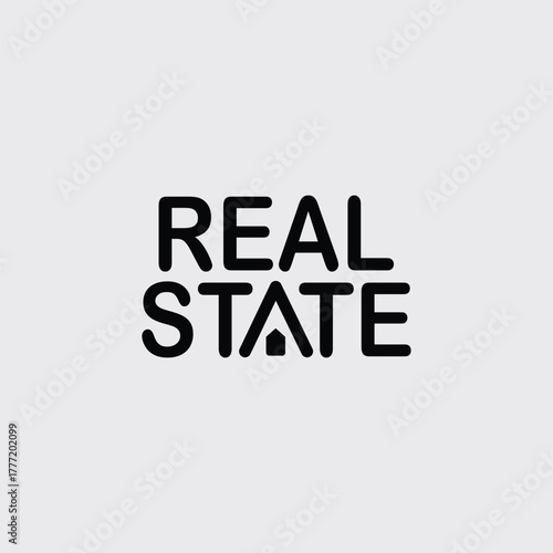 Minimalist Real Estate Logo Design with House Symbol Integration Clean and Modern Aesthetic for Property Branding and Marketing