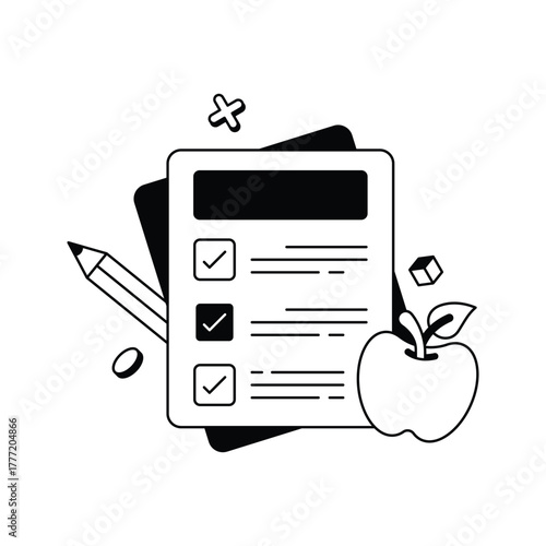 Nutrition and fitness planning symbol – Vector Icons