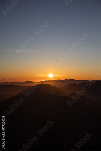 sunset in the mountains