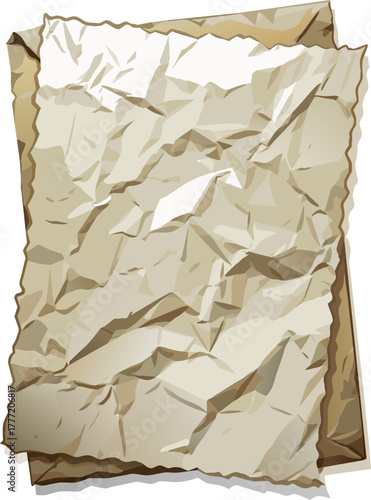 Textured beige paper with creases and folds