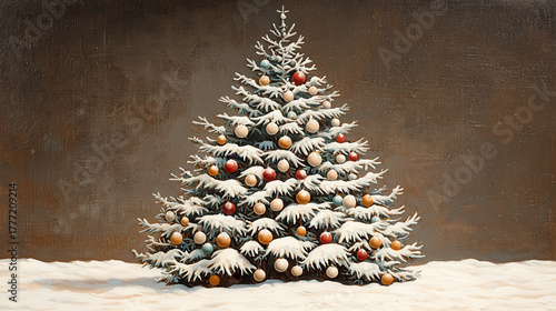 Winter wonderland christmas tree display cozy indoor setting captivating artwork holiday spirit