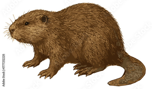 Castor fiber illustration