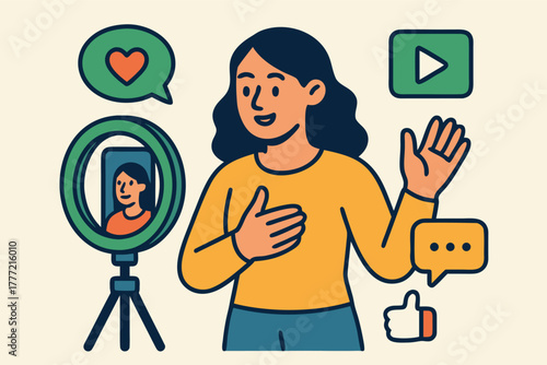 Social Media Influencer Vector