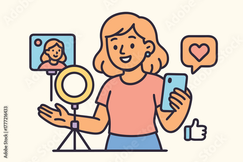 Social Media Influencer Vector