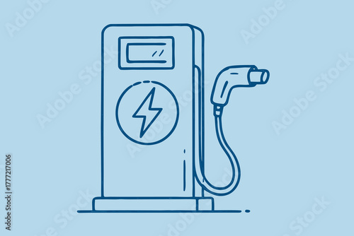 Electric Vehicle Charging Station Icon