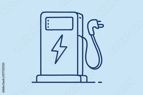 Electric Vehicle Charging Station Icon