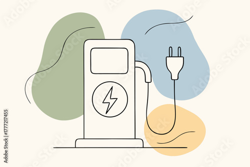 Electric Vehicle Charging Station Icon