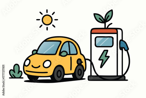 Electric Vehicle Charging Station Icon