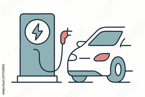 Electric Vehicle Charging Station Icon