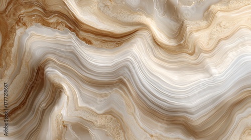 Stunning fluid marble texture with rich gold and cream swirls, perfect for luxurious backgrounds and elegant designs