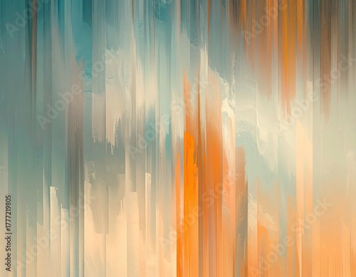 Abstract vertical blur, blue, orange, white