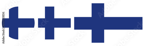 Signs, Icon flag of Finland on a transparent background. Vector graphics