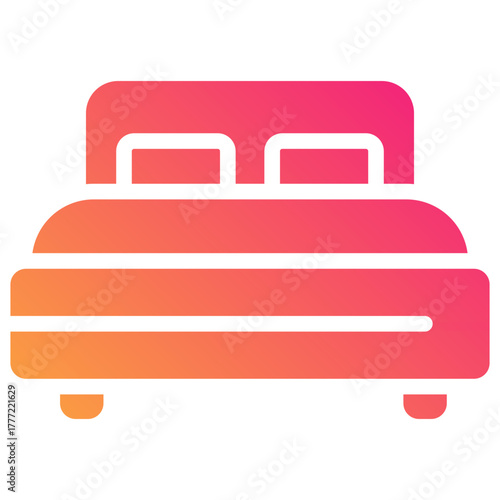 bed gradient fill icon