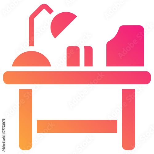 study table gradient fill icon