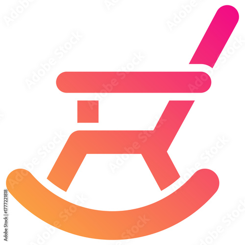 rocking chair gradient fill icon