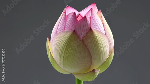 Lotus bloom unfolding
