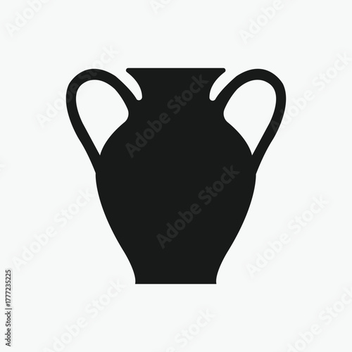 Ancient Clay Vase, Pottery, Greek Pottery Silhouette 