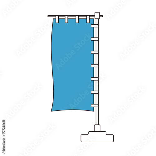 上り旗（のぼり旗）のイラスト／店頭販促・イベント・セール用デザイン素材