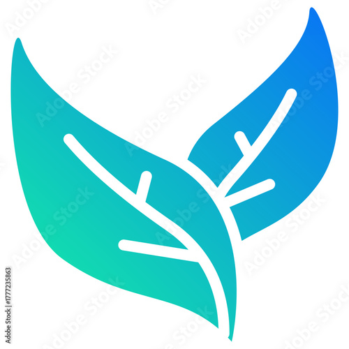 leaf gradient fill icon