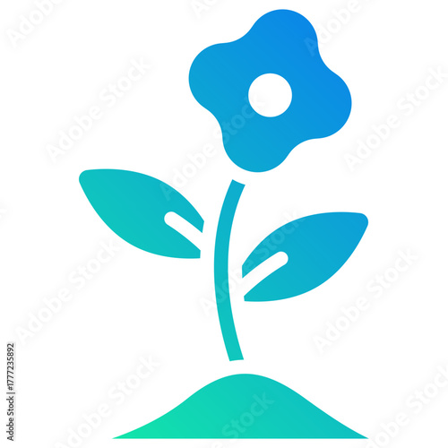 flower gradient fill icon