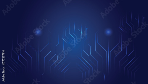 Abstract glowing  blue circuit board pattern representing digital technology and networks