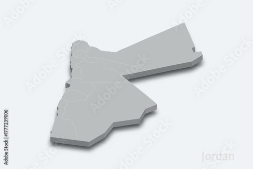 Jordan 3d map with borders regions