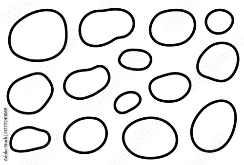 不規則な円形素材