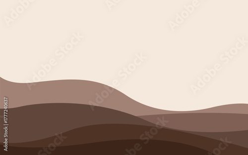 Simple Wave Brown Design Background