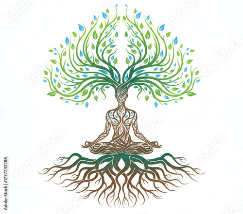 Tree of Life Yoga Meditative Harmony with Nature's Roots and Branches