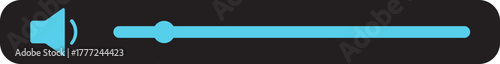 Volume Icon.Audio player for songs or podcast playlist. Adjust mixer volume level. Equalizer symbol concept for control, filter, balance, tuning, options, and preferences.
