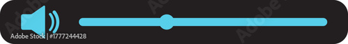 Volume Icon.Audio player for songs or podcast playlist. Adjust mixer volume level. Equalizer symbol concept for control, filter, balance, tuning, options, and preferences.