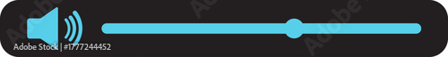 Volume Icon.Audio player for songs or podcast playlist. Adjust mixer volume level. Equalizer symbol concept for control, filter, balance, tuning, options, and preferences.