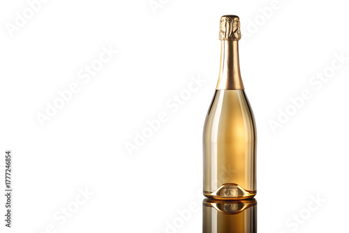 Luxury Gold Champagne Bottle Mockup | Blank Label Sparkling Wine PSD Template